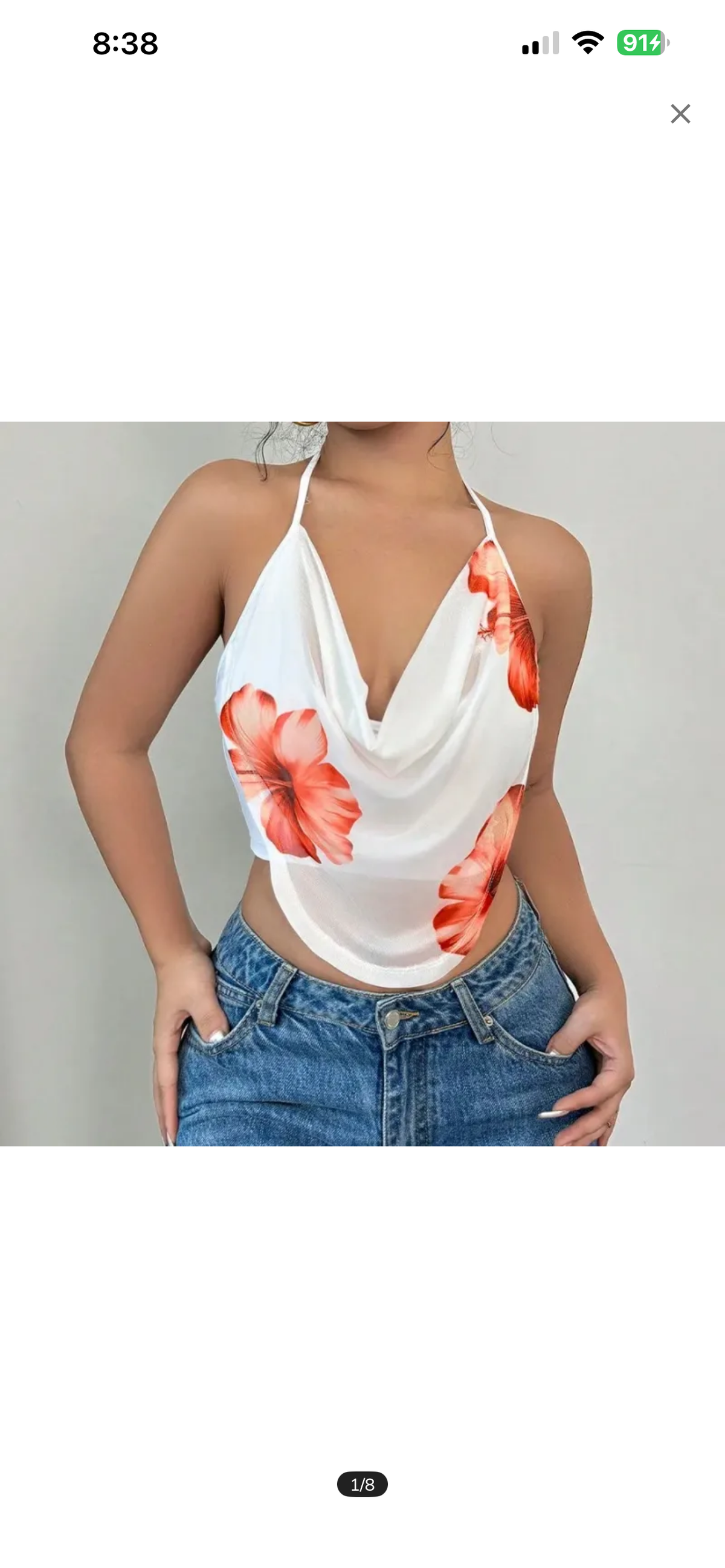 Floral Halter Neck Camisole