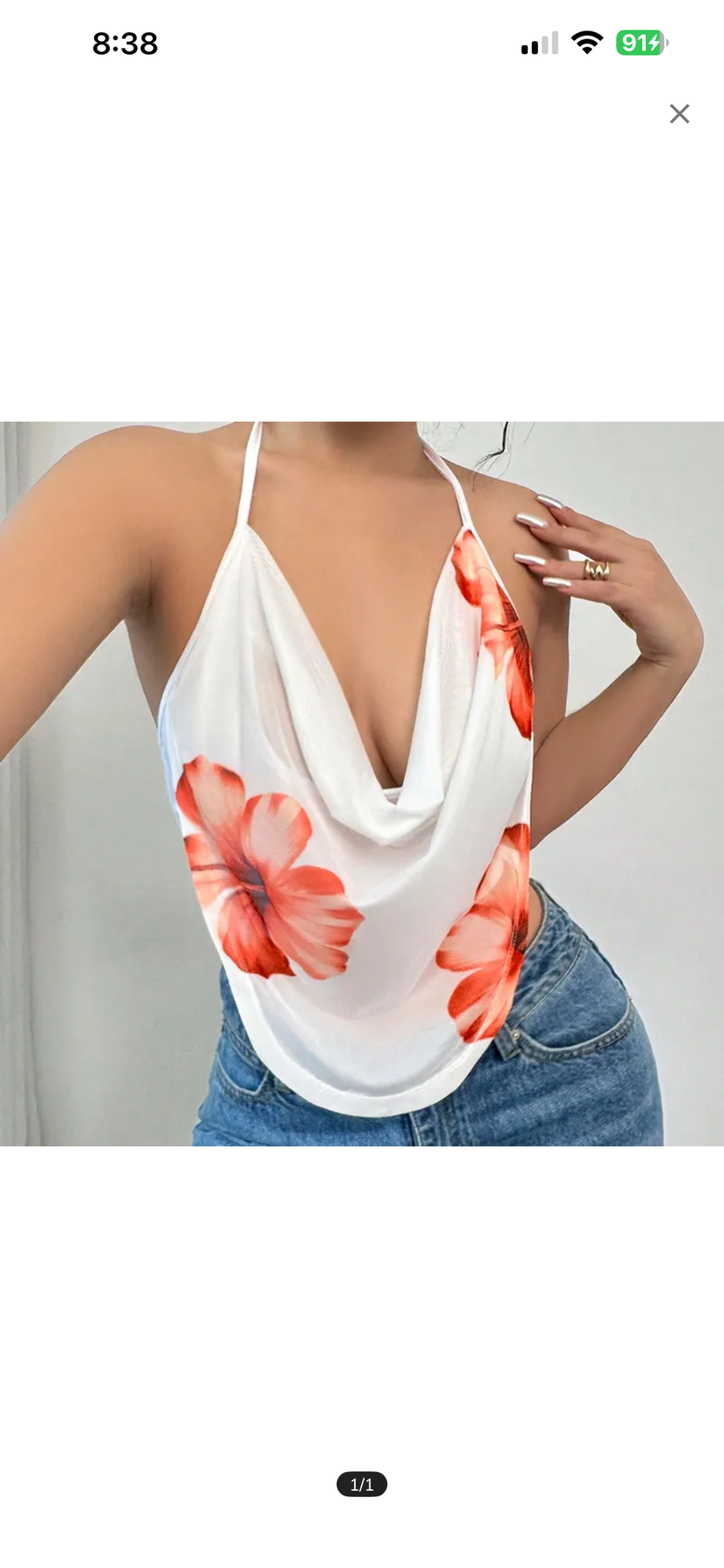 Floral Halter Neck Camisole