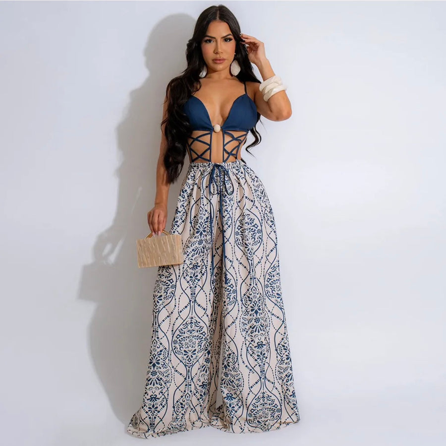 Sexy Wide Leg Jumpsuit